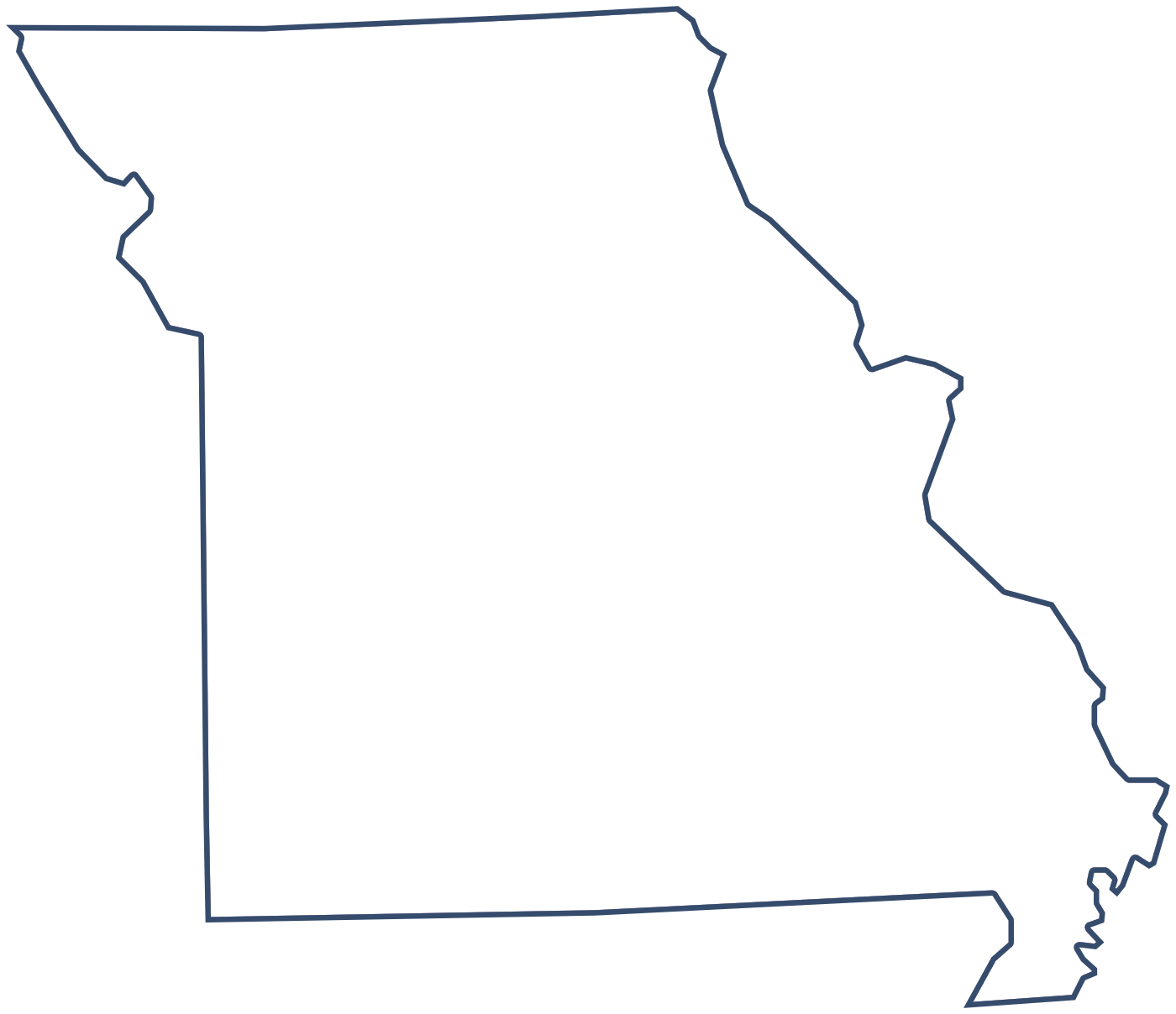 Missouri map outline